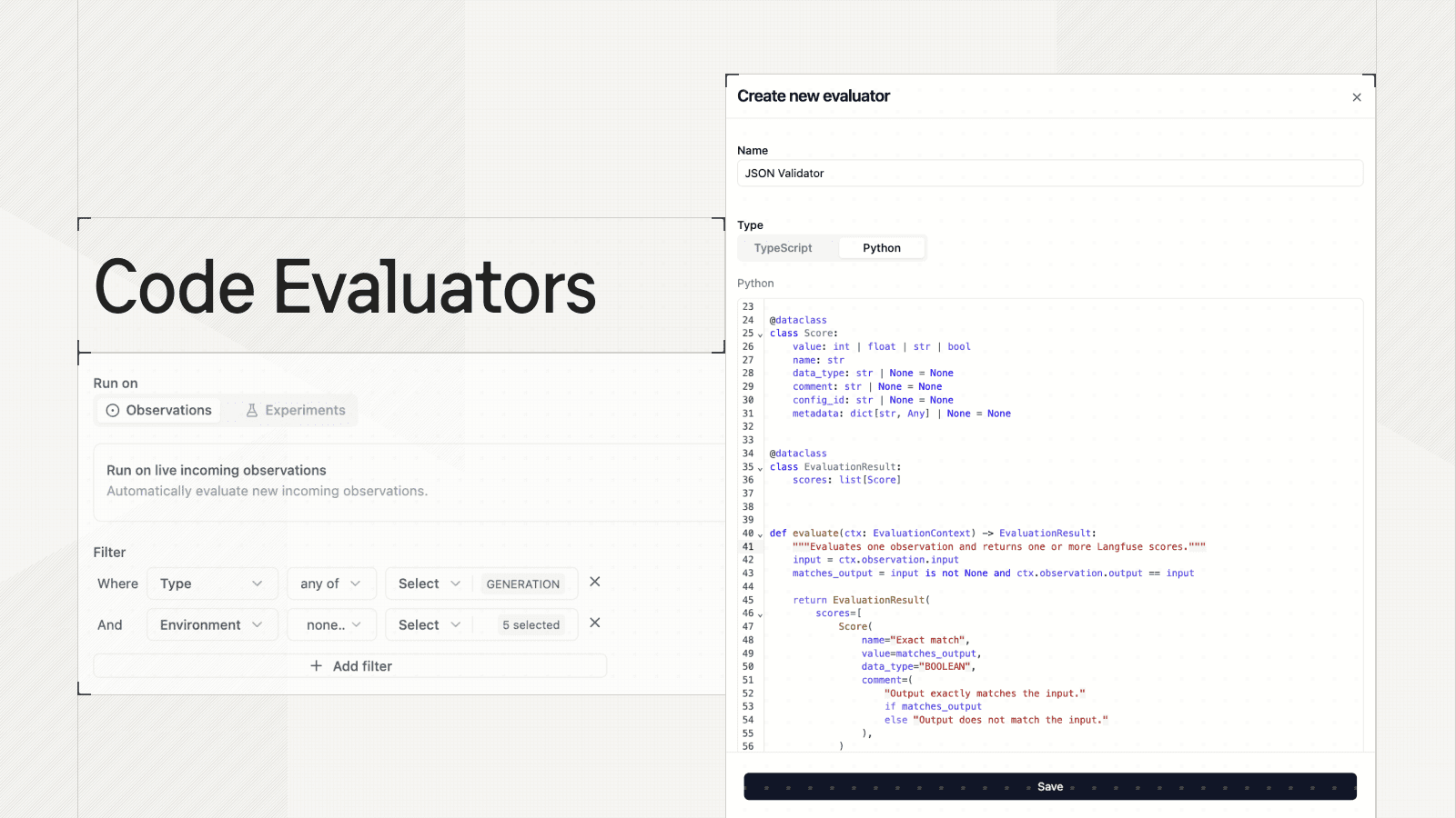 Code Evaluators
